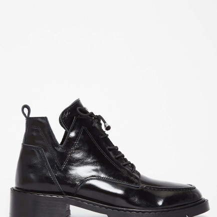 Tamer Tanca Kadın Hakiki Deri Siyah Rugan Casual Bot Tamer Tanca Kadın Hakiki Deri Siyah Rugan Casual Bot