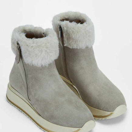 Tamer Tanca Kadın Hakiki Deri Bej Casual Bot Tamer Tanca Kadın Hakiki Deri Bej Casual Bot