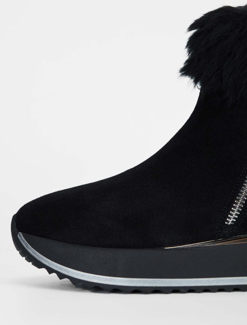 Tamer Tanca Kadın Hakiki Deri Siyah Süet Casual Bot Tamer Tanca Kadın Hakiki Deri Siyah Süet Casual Bot