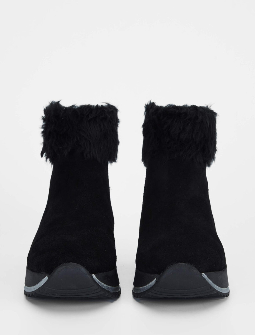 Tamer Tanca Kadın Hakiki Deri Siyah Süet Casual Bot Tamer Tanca Kadın Hakiki Deri Siyah Süet Casual Bot