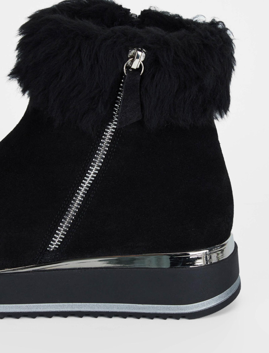 Tamer Tanca Kadın Hakiki Deri Siyah Süet Casual Bot Tamer Tanca Kadın Hakiki Deri Siyah Süet Casual Bot