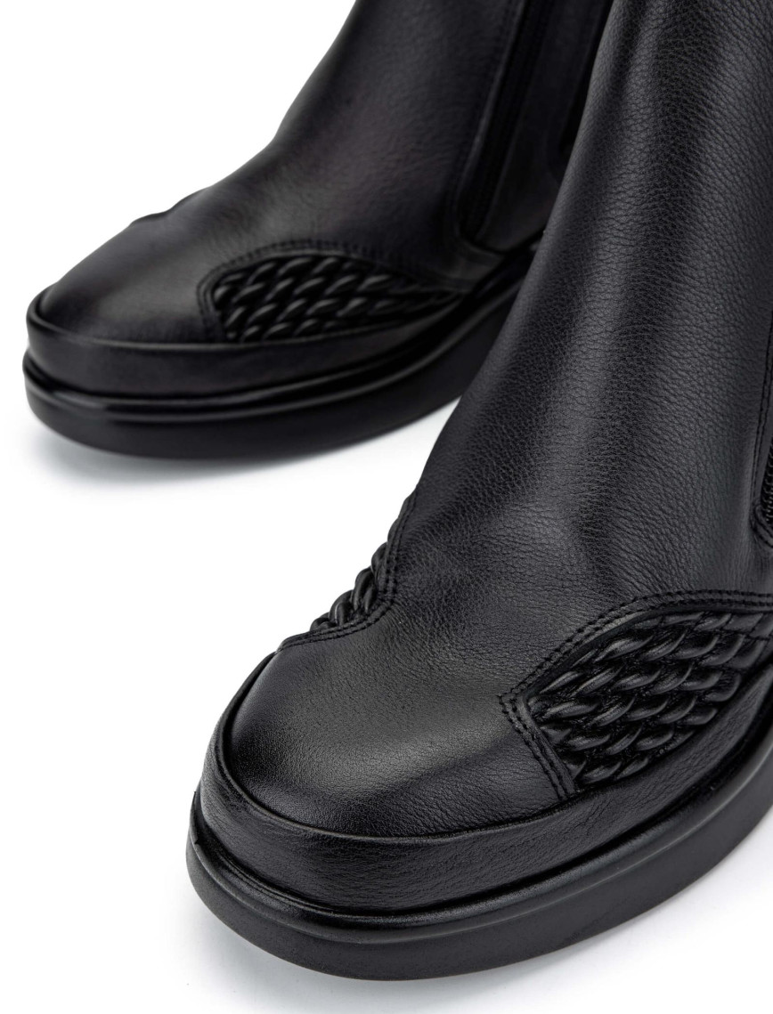 Tamer Tanca Kadın Hakiki Deri Siyah Casual Bot Tamer Tanca Kadın Hakiki Deri Siyah Casual Bot