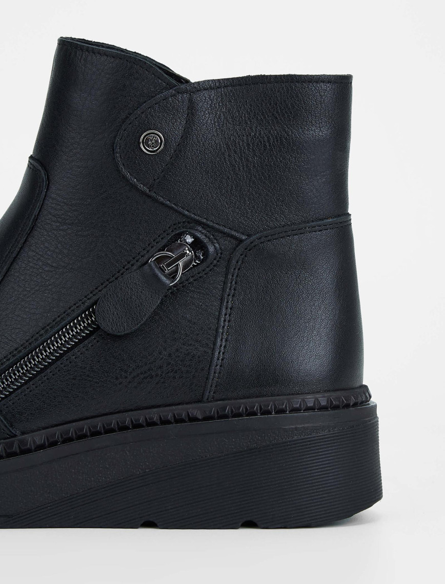 Tamer Tanca Kadın Hakiki Deri Siyah Casual Bot Tamer Tanca Kadın Hakiki Deri Siyah Casual Bot