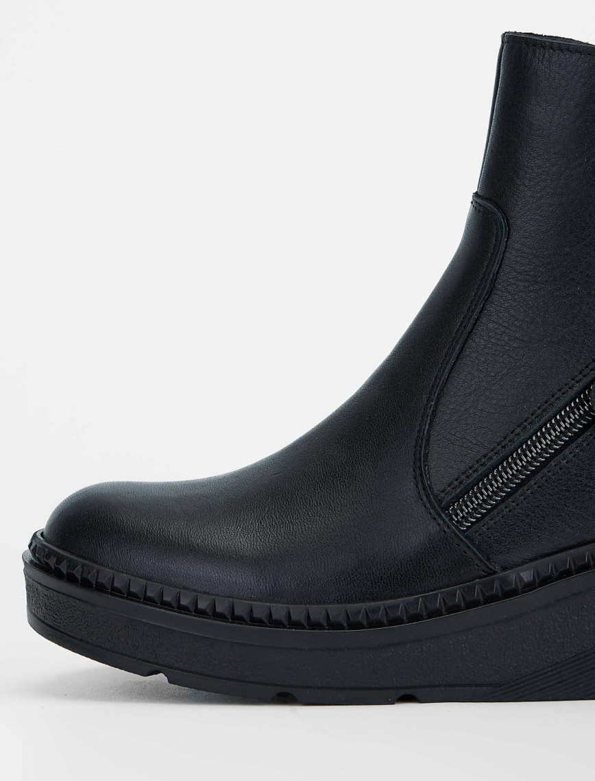 Tamer Tanca Kadın Hakiki Deri Siyah Casual Bot Tamer Tanca Kadın Hakiki Deri Siyah Casual Bot