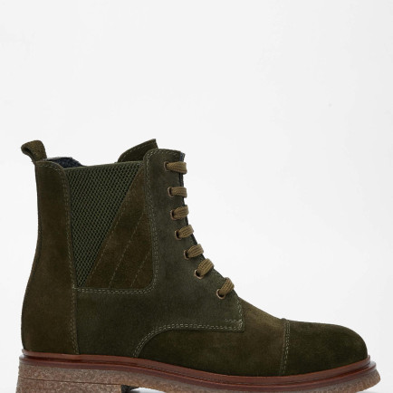 Tamer Tanca Kadın Hakiki Deri Haki Süet Casual Bot Tamer Tanca Kadın Hakiki Deri Haki Süet Casual Bot