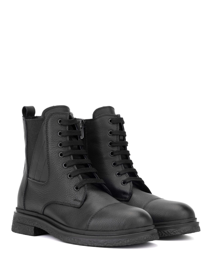 Tamer Tanca Kadın Hakiki Deri Siyah Deri Casual Bot