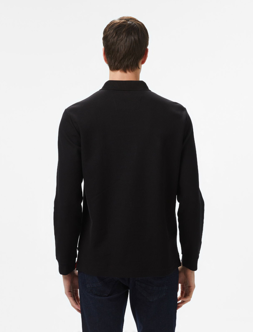Nautica Erkek Siyah Classic Fit Uzun Kollu Polo Nautica Erkek Siyah Classic Fit Uzun Kollu Polo