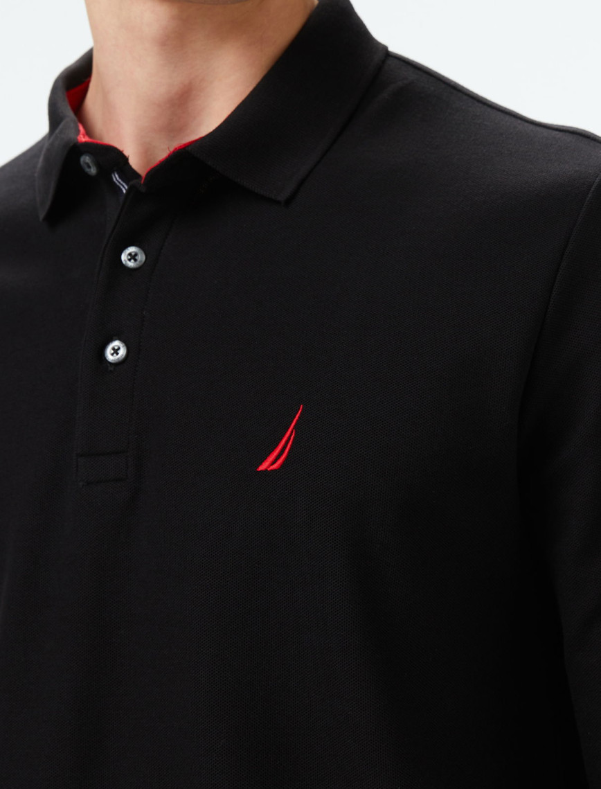 Nautica Erkek Siyah Classic Fit Uzun Kollu Polo Nautica Erkek Siyah Classic Fit Uzun Kollu Polo