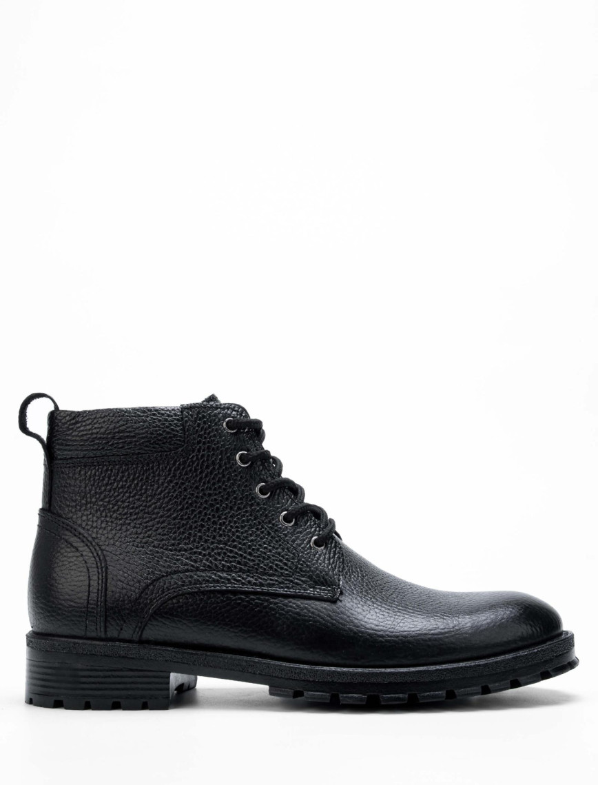 Tamer Tanca Erkek Hakiki Deri Siyah Casual Bot Tamer Tanca Erkek Hakiki Deri Siyah Casual Bot