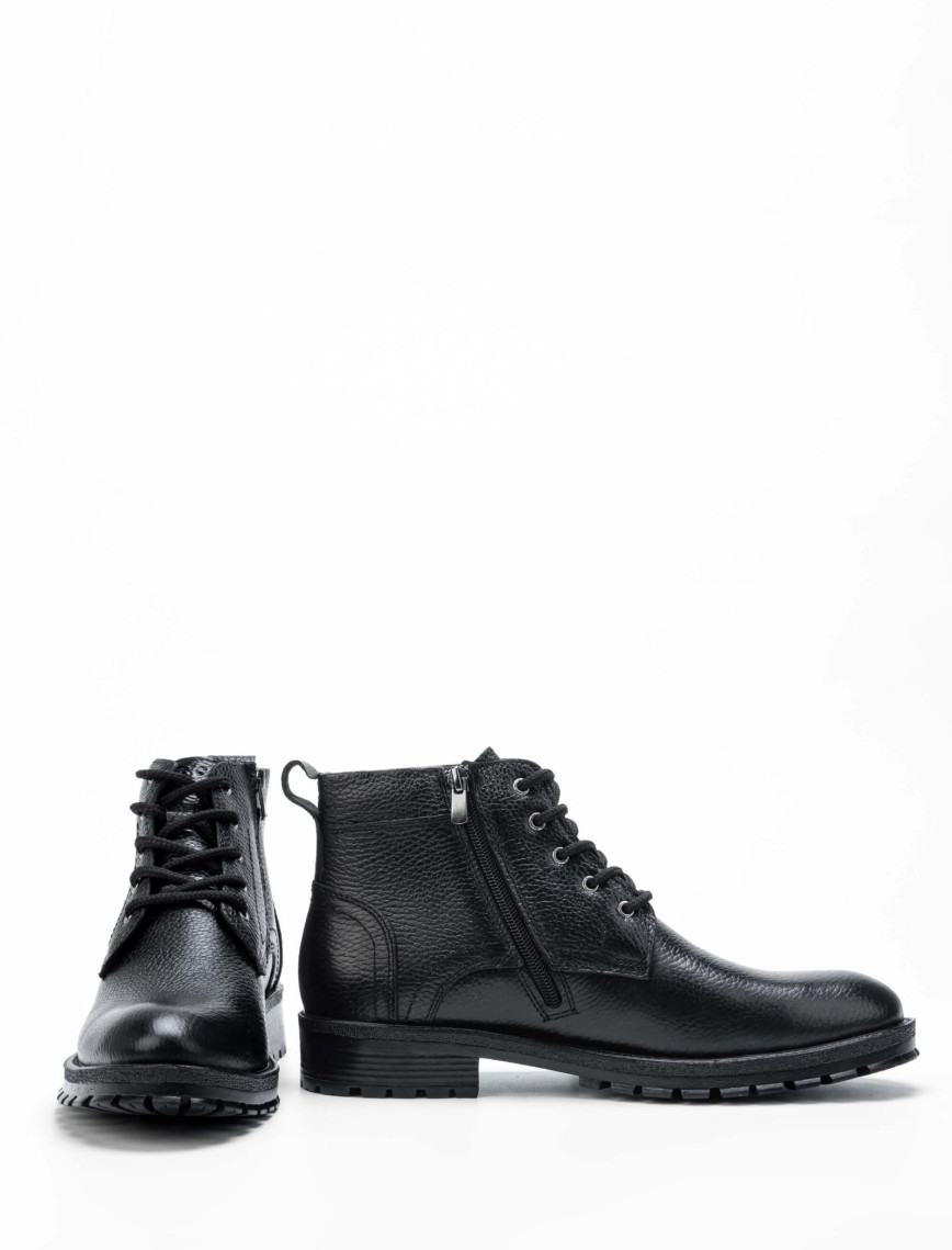 Tamer Tanca Erkek Hakiki Deri Siyah Casual Bot Tamer Tanca Erkek Hakiki Deri Siyah Casual Bot