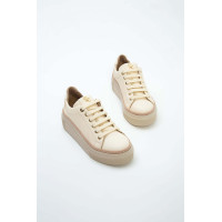 Tamer Tanca Kadın Hakiki Deri Bej Sneakers & Spor Ayakkabı Tamer Tanca Kadın Hakiki Deri Bej Sneakers & Spor Ayakkabı