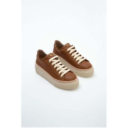 Tamer Tanca Kadın Hakiki Deri Taba Floter Sneakers & Spor Ayakkabı Tamer Tanca Kadın Hakiki Deri Taba Floter Sneakers & Spor Ayakkabı