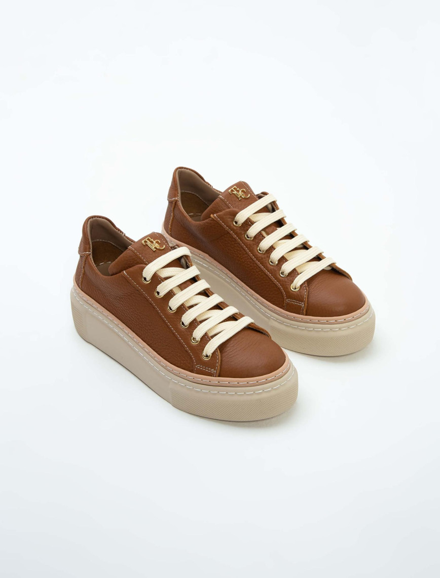 Tamer Tanca Kadın Hakiki Deri Taba Floter Sneakers & Spor Ayakkabı Tamer Tanca Kadın Hakiki Deri Taba Floter Sneakers & Spor Ayakkabı