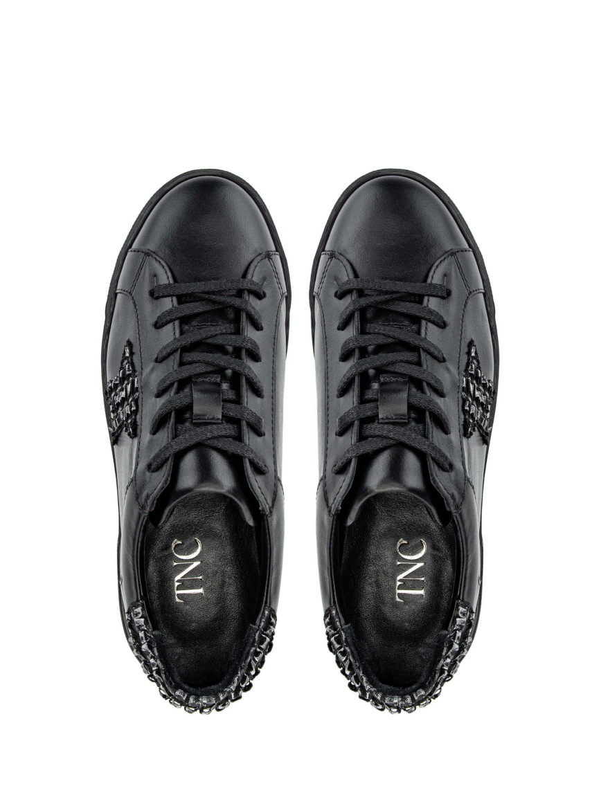 Tamer Tanca Kadın Hakiki Deri Siyah Deri Sneakers & Spor Ayakkabı Tamer Tanca Kadın Hakiki Deri Siyah Deri Sneakers & Spor Ayakkabı