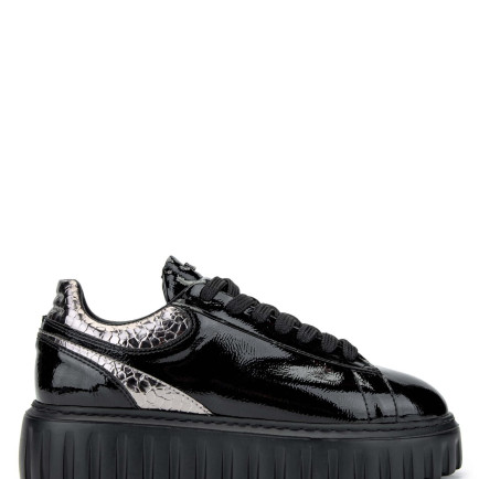 Tamer Tanca Kadın Deri/Suni Siyah Rugan Sneakers & Spor Ayakkabı Tamer Tanca Kadın Deri/Suni Siyah Rugan Sneakers & Spor Ayakkabı