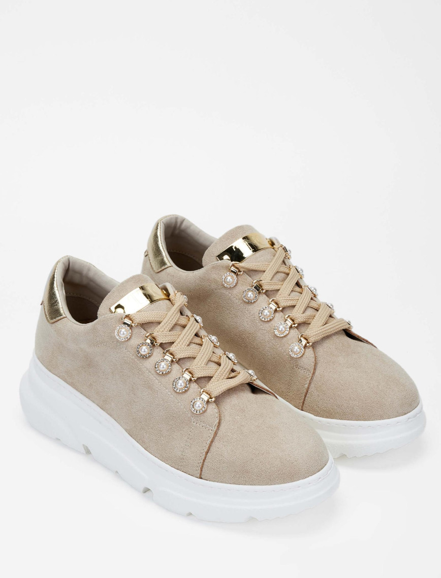 Tamer Tanca Kadın Vegan Bej Sneakers & Spor Ayakkabı