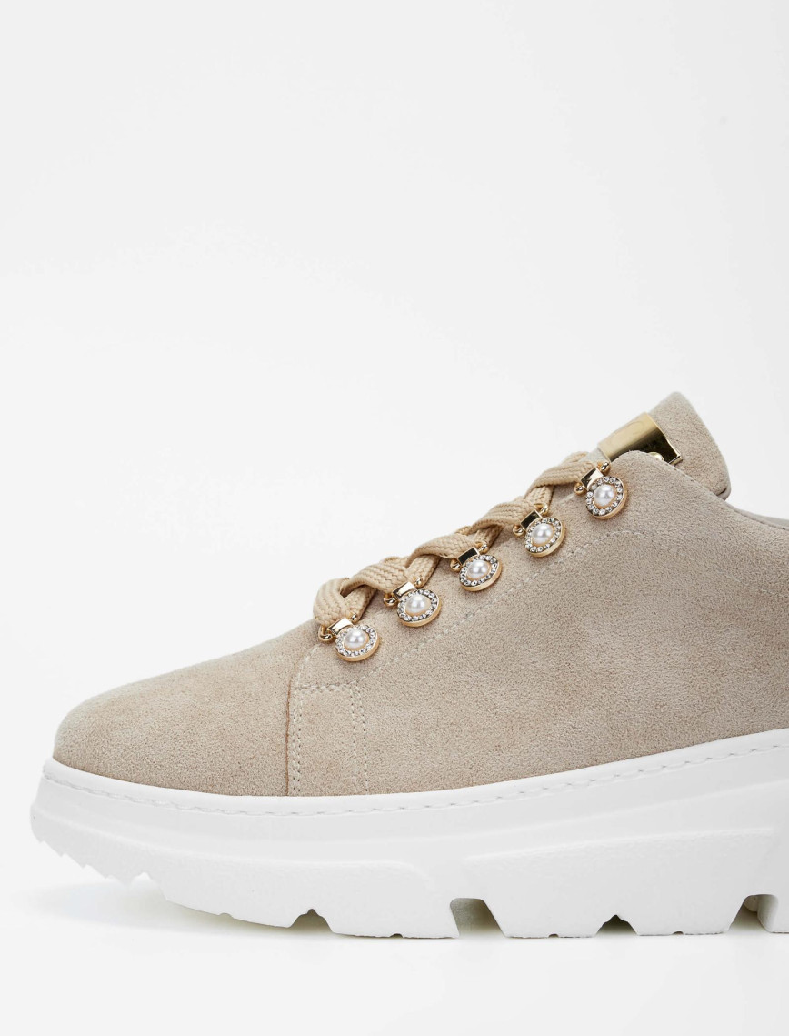 Tamer Tanca Kadın Vegan Bej Sneakers & Spor Ayakkabı