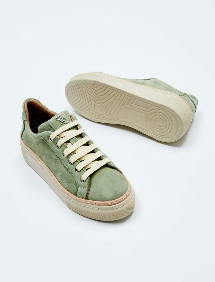 Tamer Tanca Kadın Hakiki Deri Açık Yeşil Nubuk Sneakers & Spor Ayakkabı Tamer Tanca Kadın Hakiki Deri Açık Yeşil Nubuk Sneakers & Spor Ayakkabı