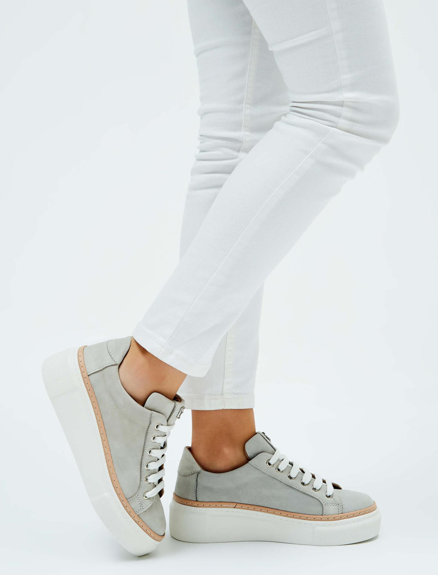 Tamer Tanca Kadın Hakiki Deri Buz Nubuk Sneakers & Spor Ayakkabı