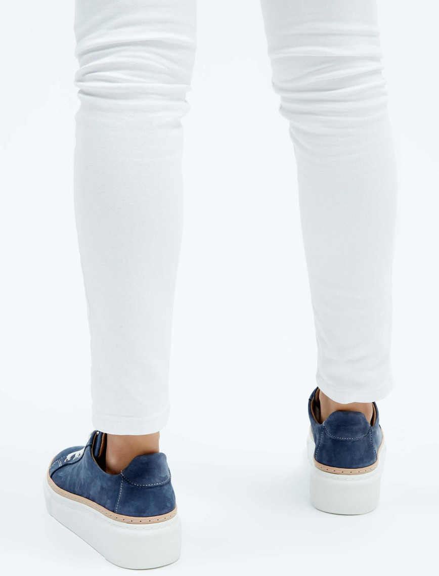 Tamer Tanca Kadın Hakiki Deri Mavi Sneakers & Spor Ayakkabı