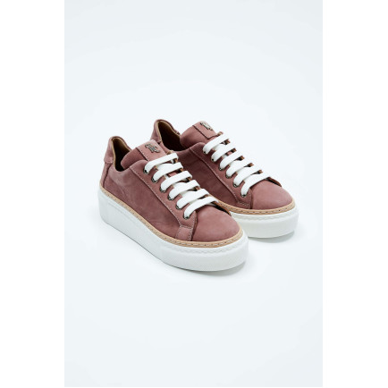 Tamer Tanca Kadın Hakiki Deri Gül Kurusu Nubuk Sneakers & Spor Ayakkabı