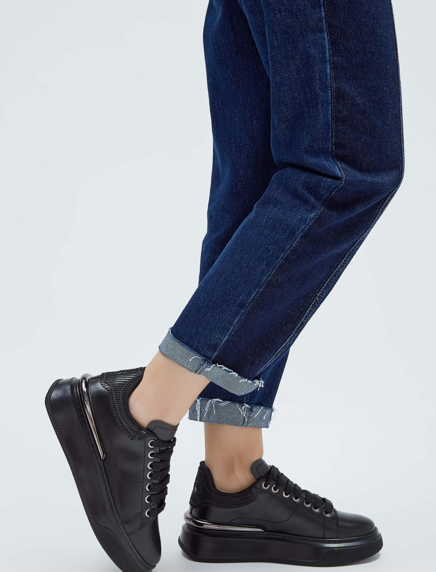 Tamer Tanca Kadın Vegan Siyah Sneakers & Spor Ayakkabı