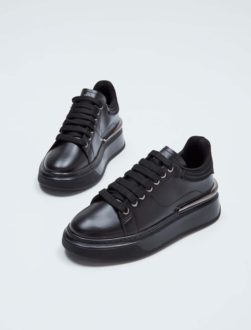 Tamer Tanca Kadın Vegan Siyah Sneakers & Spor Ayakkabı