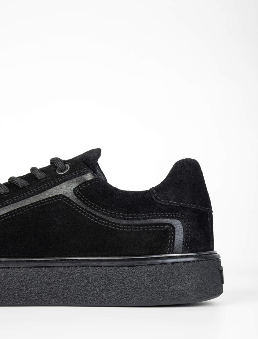 Tamer Tanca Kadın Hakiki Deri Siyah Süet Sneakers & Spor Ayakkabı Tamer Tanca Kadın Hakiki Deri Siyah Süet Sneakers & Spor Ayakkabı