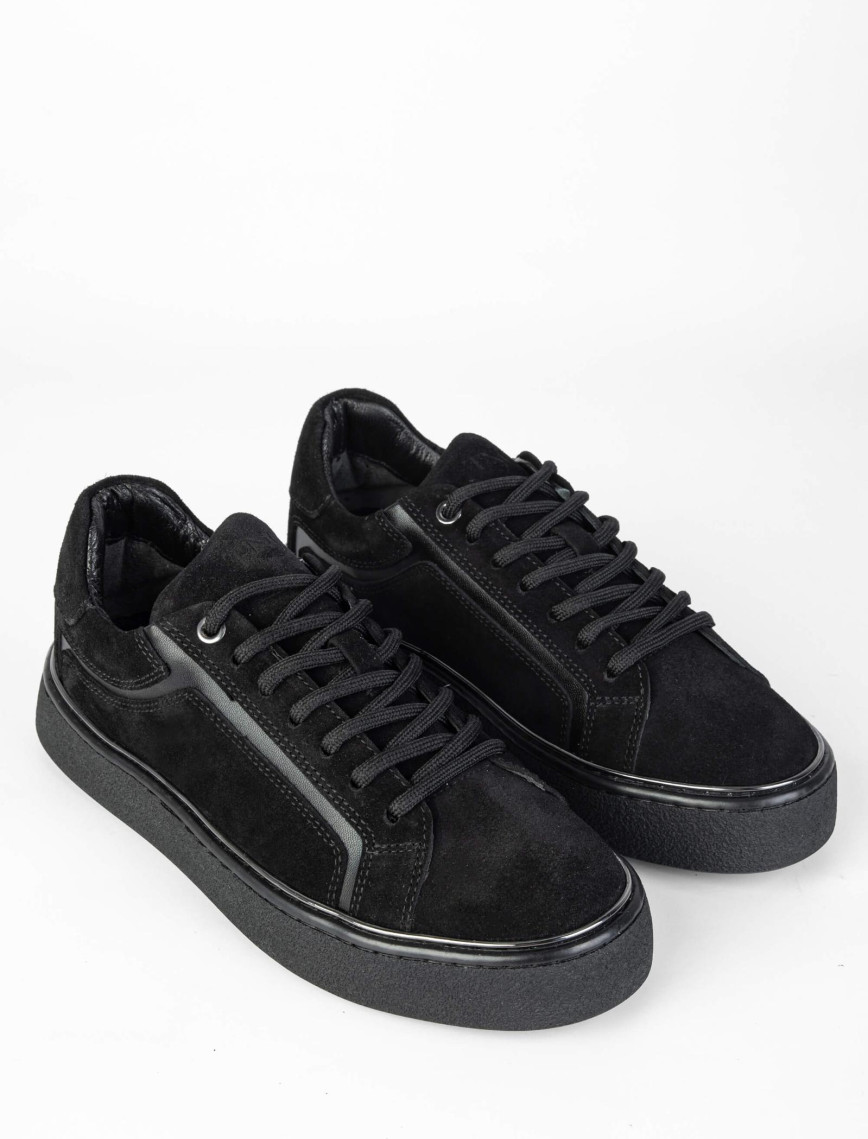 Tamer Tanca Kadın Hakiki Deri Siyah Süet Sneakers & Spor Ayakkabı Tamer Tanca Kadın Hakiki Deri Siyah Süet Sneakers & Spor Ayakkabı