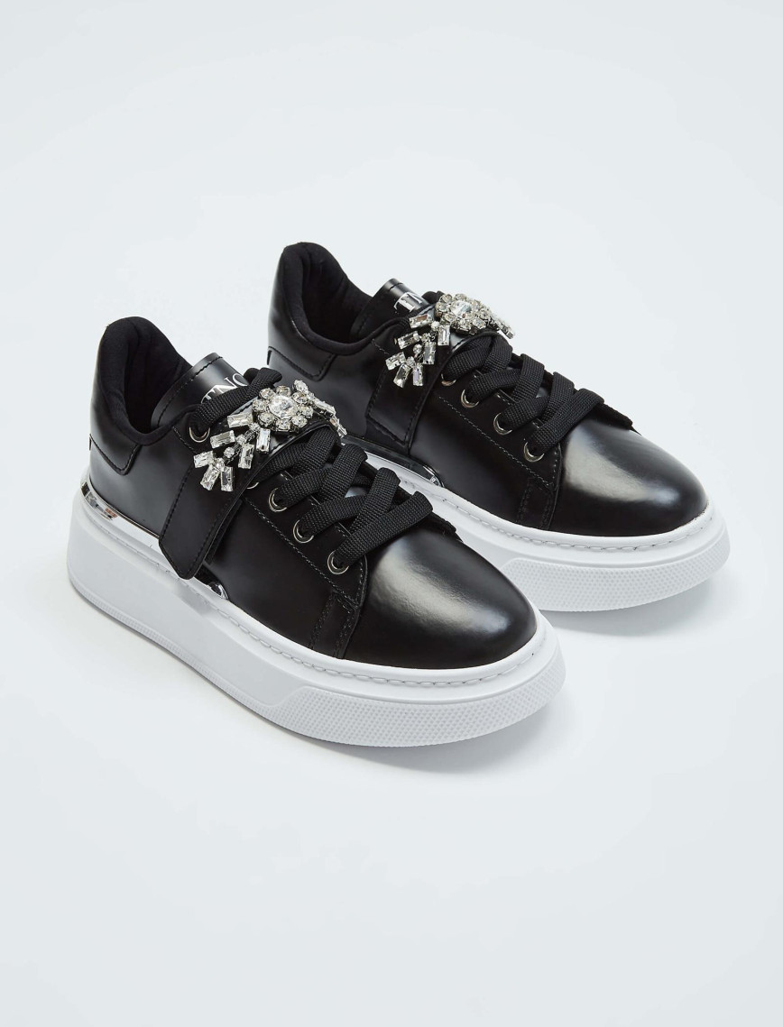 Tamer Tanca Kadın Vegan Siyah Sneakers & Spor Ayakkabı