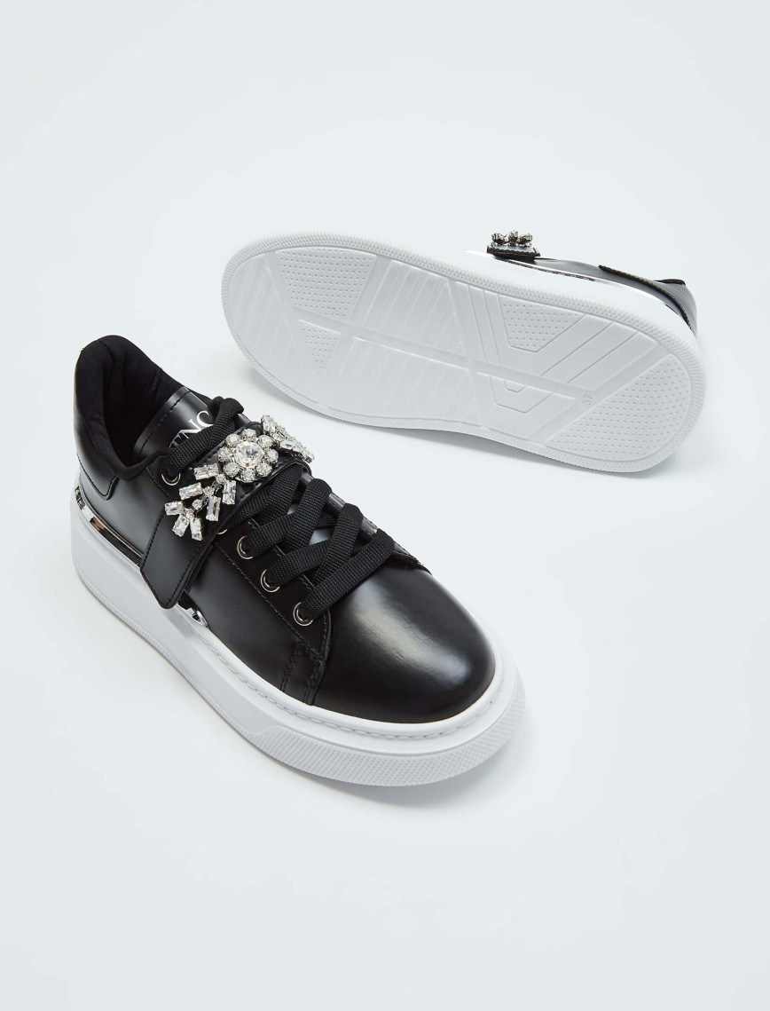 Tamer Tanca Kadın Vegan Siyah Sneakers & Spor Ayakkabı