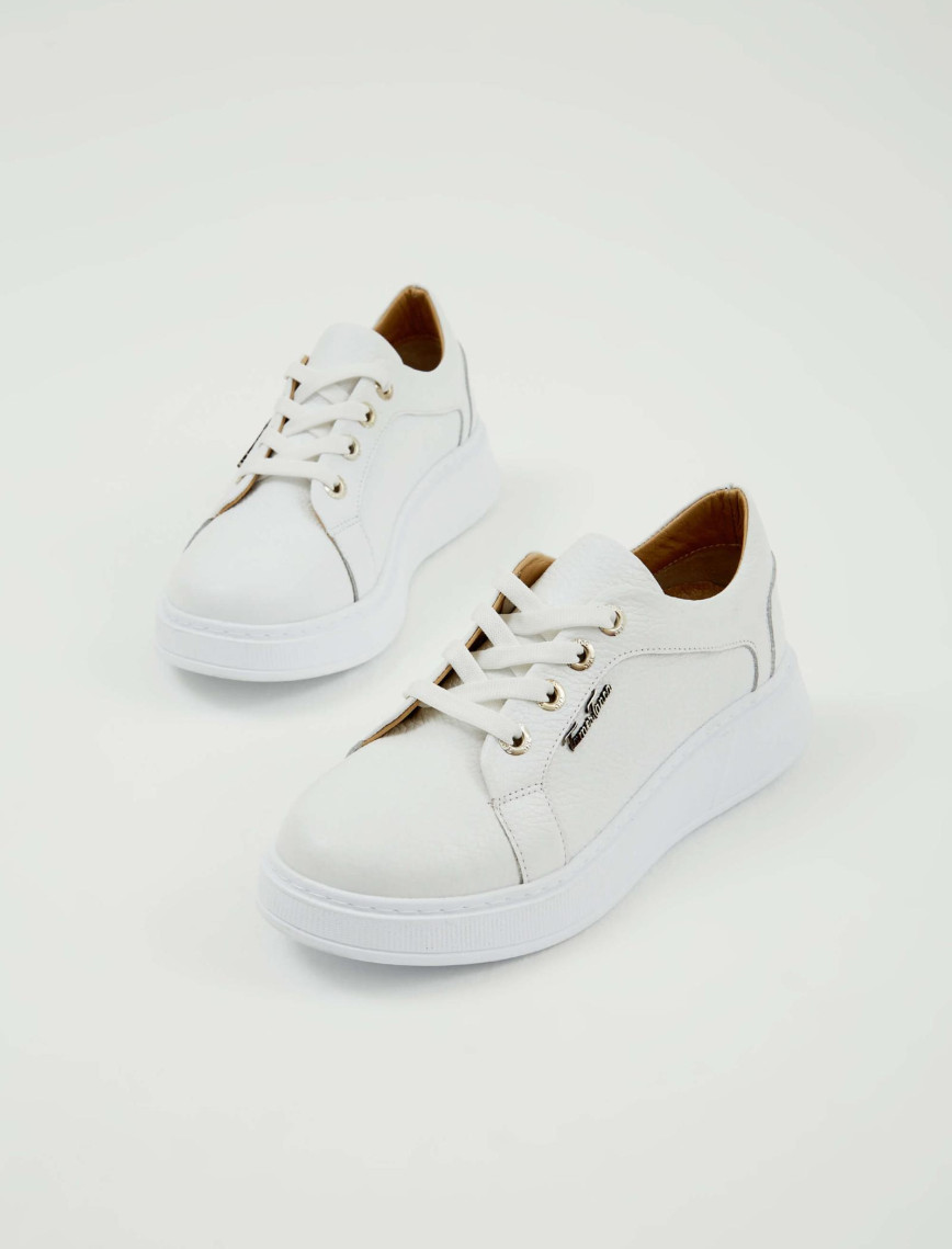 Tamer Tanca Kadın Hakiki Deri Beyaz Sneakers & Spor Ayakkabı Tamer Tanca Kadın Hakiki Deri Beyaz Sneakers & Spor Ayakkabı