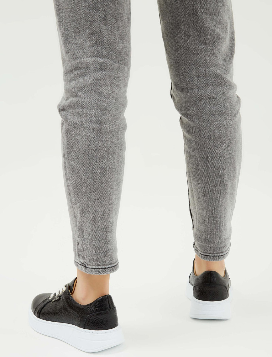 Tamer Tanca Kadın Hakiki Deri Siyah Floter Sneakers & Spor Ayakkabı Tamer Tanca Kadın Hakiki Deri Siyah Floter Sneakers & Spor Ayakkabı