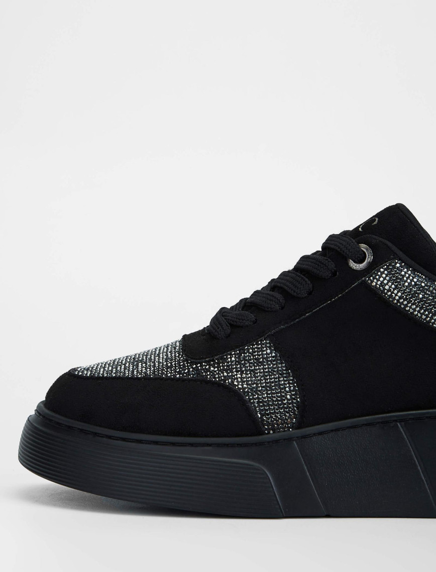 Tamer Tanca Kadın Vegan Siyah Süet Sneakers & Spor Ayakkabı