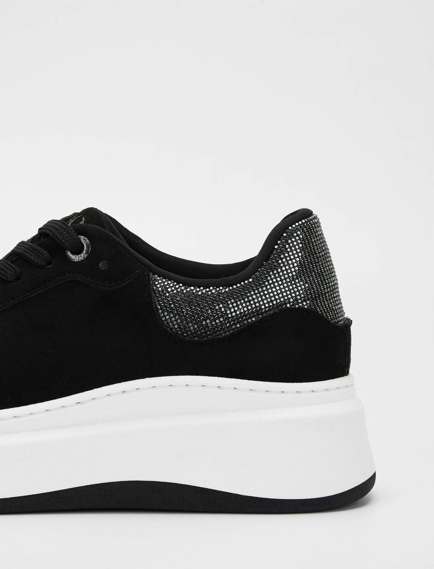 Tamer Tanca Kadın Vegan Siyah Süet Sneakers & Spor Ayakkabı Tamer Tanca Kadın Vegan Siyah Süet Sneakers & Spor Ayakkabı