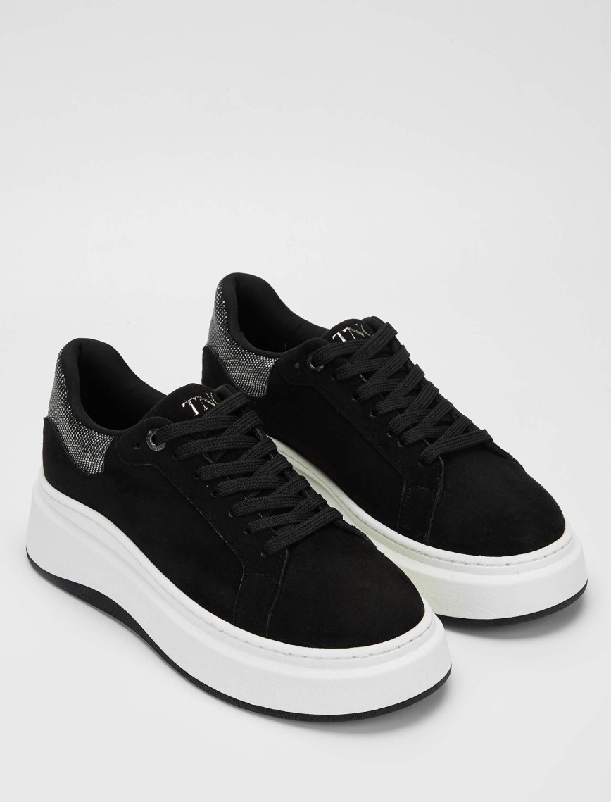 Tamer Tanca Kadın Vegan Siyah Süet Sneakers & Spor Ayakkabı Tamer Tanca Kadın Vegan Siyah Süet Sneakers & Spor Ayakkabı