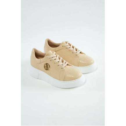 Tamer Tanca Kadın Vegan Bej Sneakers & Spor Ayakkabı Tamer Tanca Kadın Vegan Bej Sneakers & Spor Ayakkabı