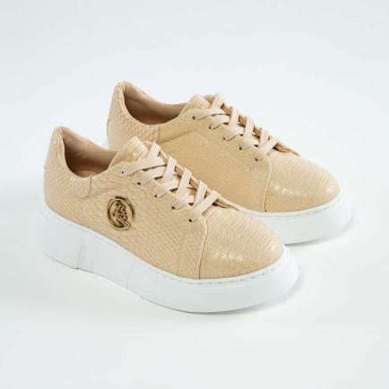 Tamer Tanca Kadın Vegan Bej Sneakers & Spor Ayakkabı Tamer Tanca Kadın Vegan Bej Sneakers & Spor Ayakkabı