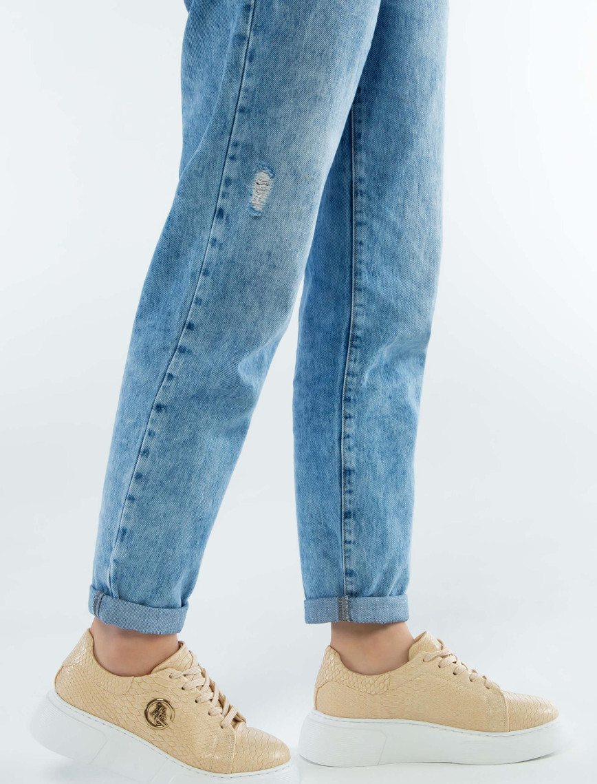 Tamer Tanca Kadın Vegan Bej Sneakers & Spor Ayakkabı