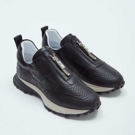 Tamer Tanca Kadın Hakiki Deri Siyah Deri Sneakers & Spor Ayakkabı