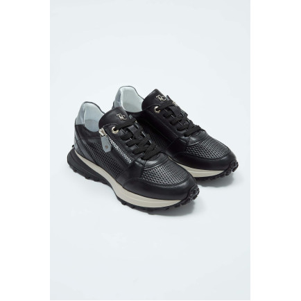 Tamer Tanca Kadın Hakiki Deri Siyah Deri Sneakers & Spor Ayakkabı