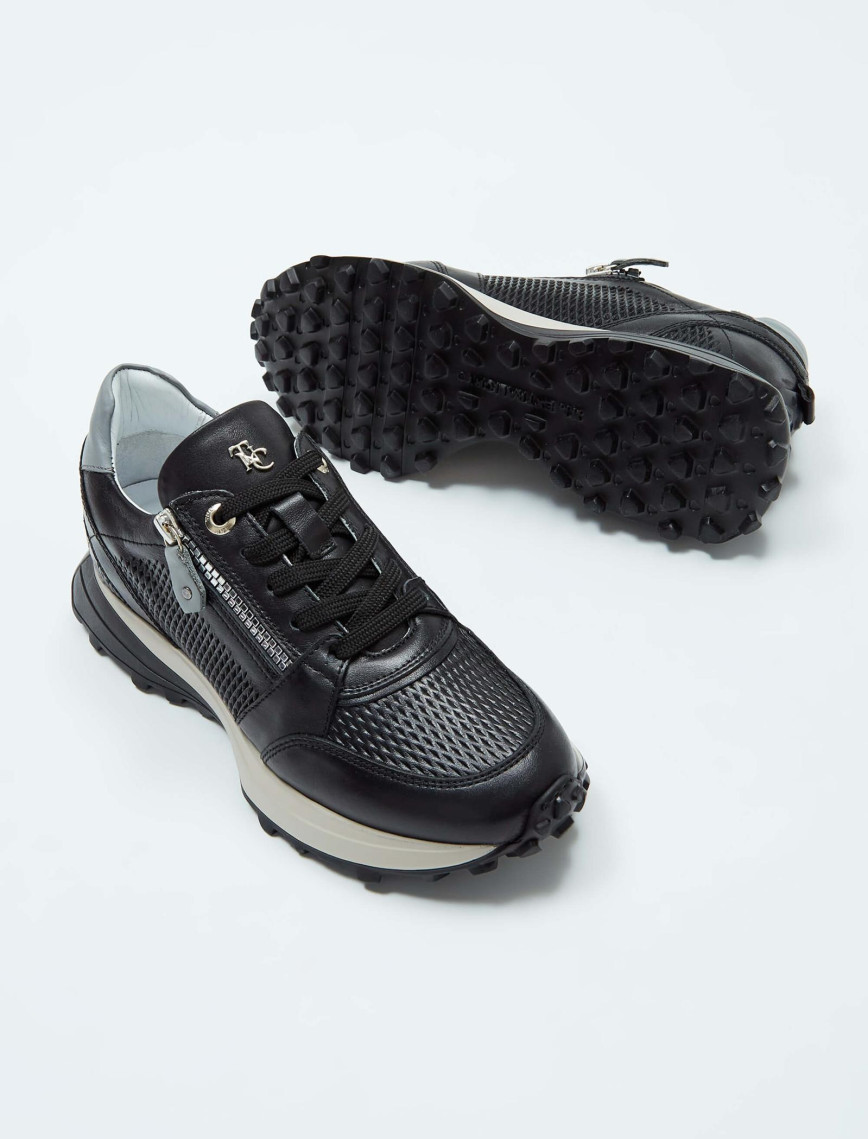Tamer Tanca Kadın Hakiki Deri Siyah Deri Sneakers & Spor Ayakkabı Tamer Tanca Kadın Hakiki Deri Siyah Deri Sneakers & Spor Ayakkabı