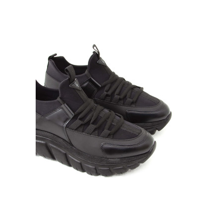 Tamer Tanca Kadın Vegan Siyah/Siyah Sneakers & Spor Ayakkabı