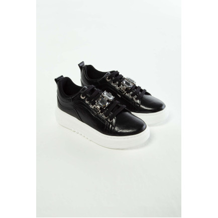 Tamer Tanca Kadın Vegan Siyah Sneakers & Spor Ayakkabı