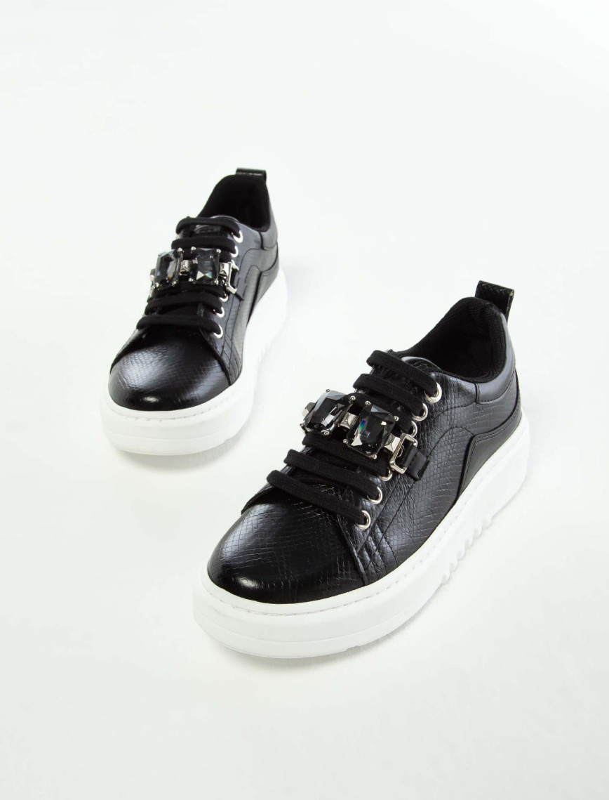 Tamer Tanca Kadın Vegan Siyah Sneakers & Spor Ayakkabı