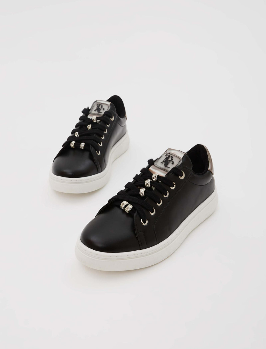 Tamer Tanca Kadın Vegan Siyah Sneakers & Spor Ayakkabı