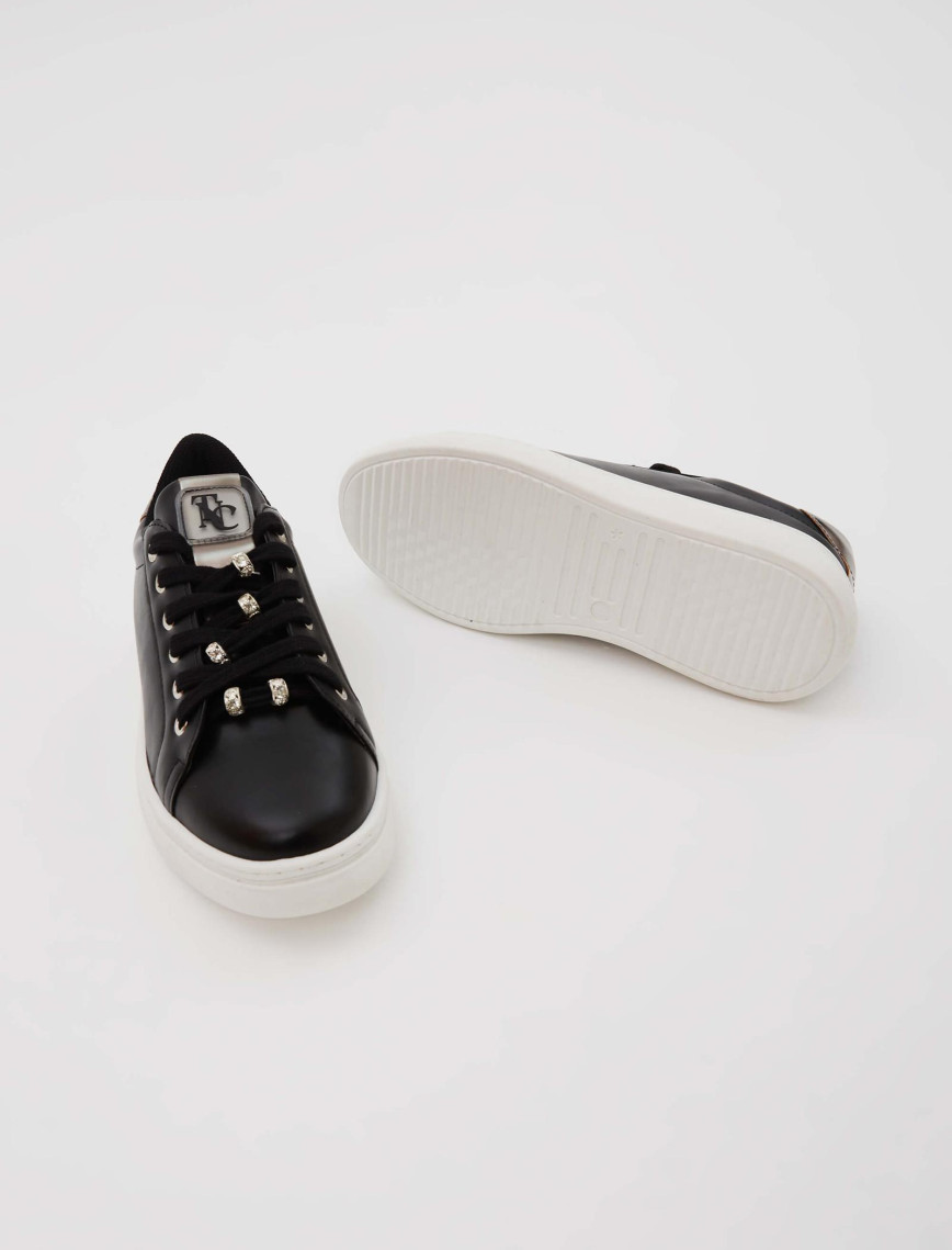 Tamer Tanca Kadın Vegan Siyah Sneakers & Spor Ayakkabı