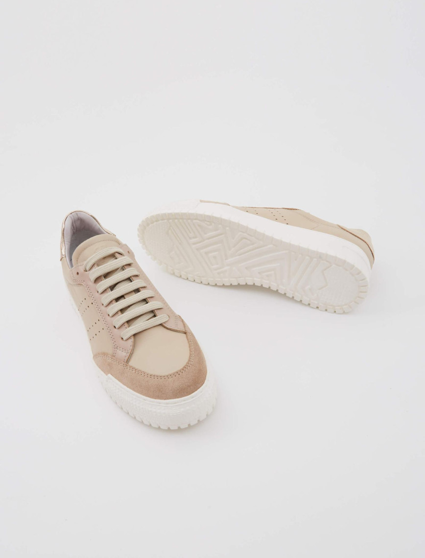 Tamer Tanca Kadın Hakiki Deri Bej Sneakers & Spor Ayakkabı