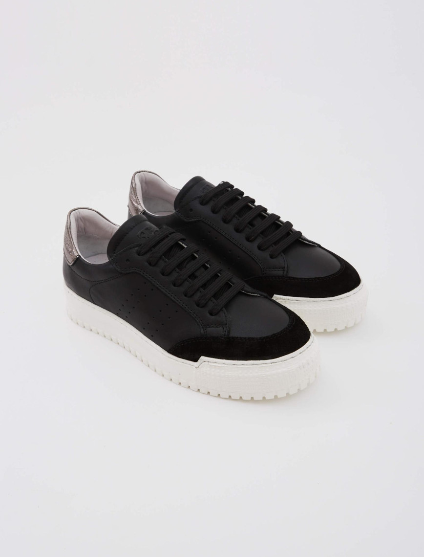 Tamer Tanca Kadın Hakiki Deri Siyah Sneakers & Spor Ayakkabı