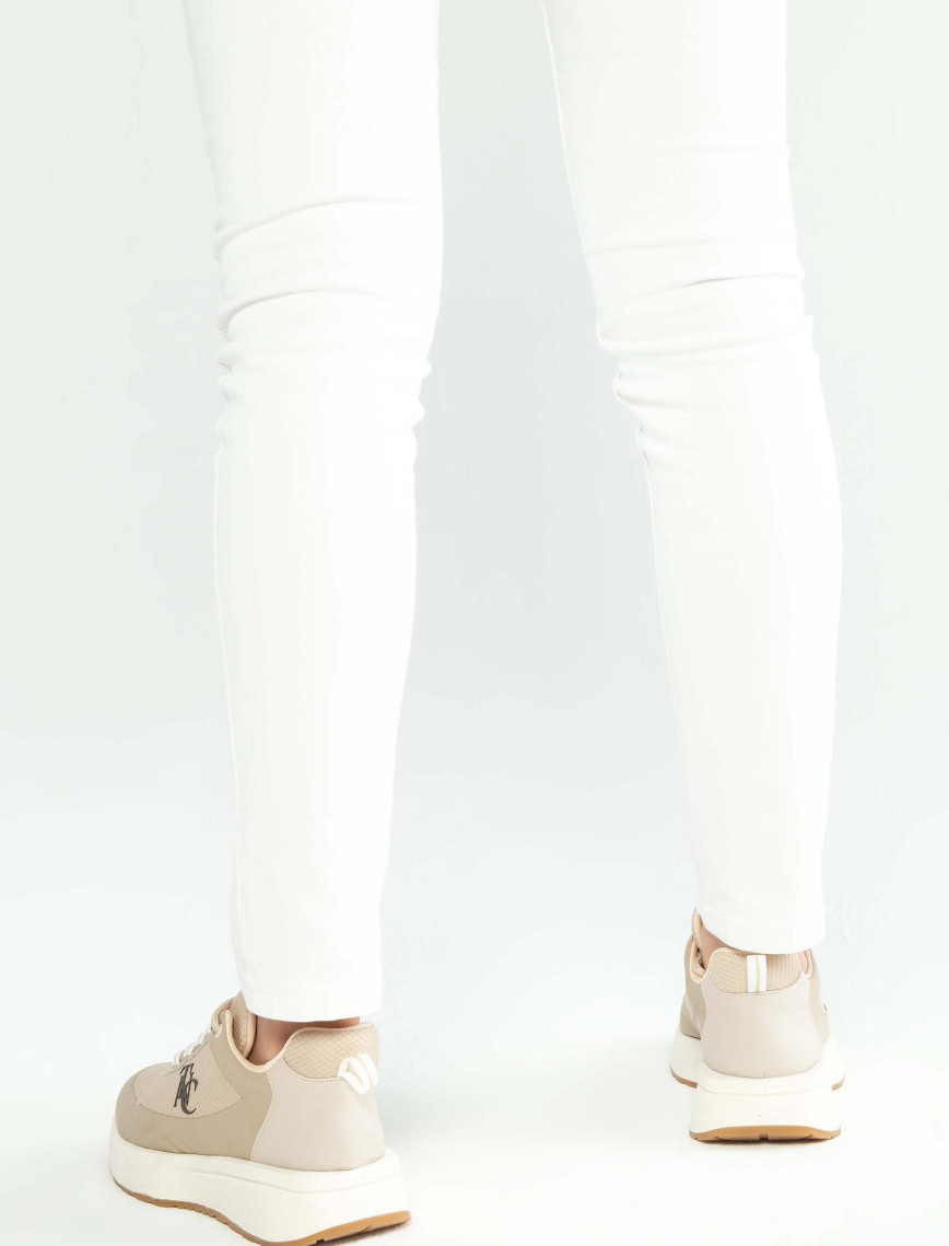 Tamer Tanca Kadın Vegan Bej Sneakers & Spor Ayakkabı